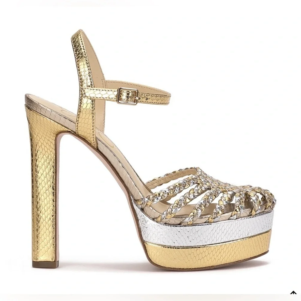 NEW Jessica Simpson Inaia Platform Sandals, Gold, Black & Orange Available, 9.5